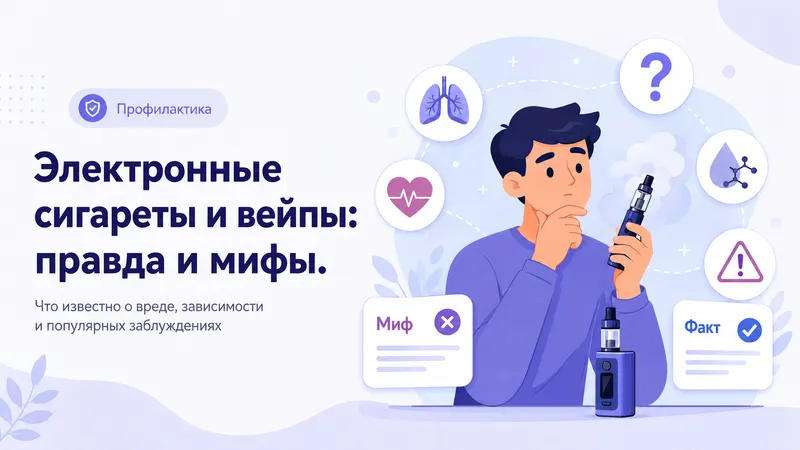 Электронные сигареты и вейпы: правда и мифы.