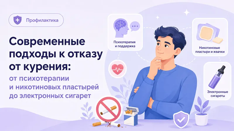 Современные подходы к отказу от курения: от психотерапии и никотиновых пластырей до электронных сигарет