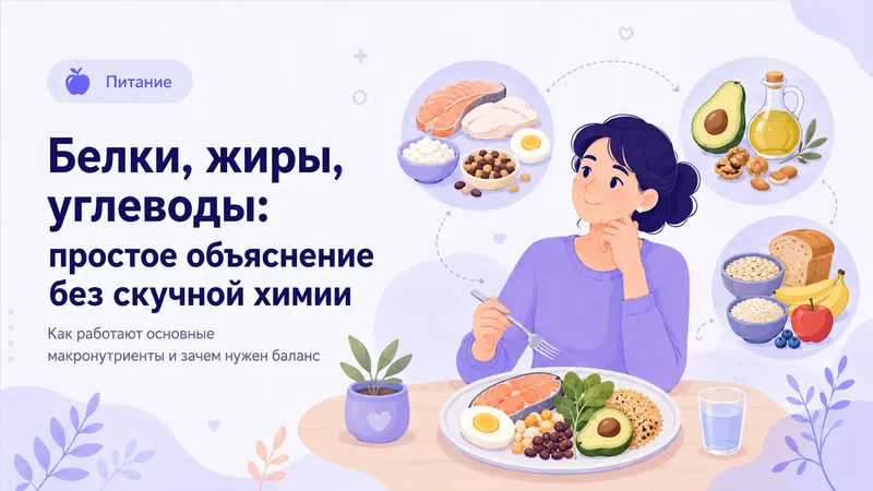 Белки, жиры, углеводы: простое объяснение без скучной химии.