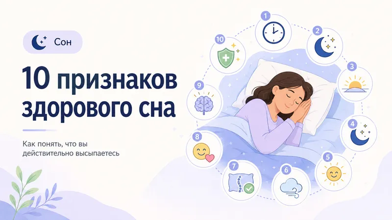 10 признаков здорового сна
