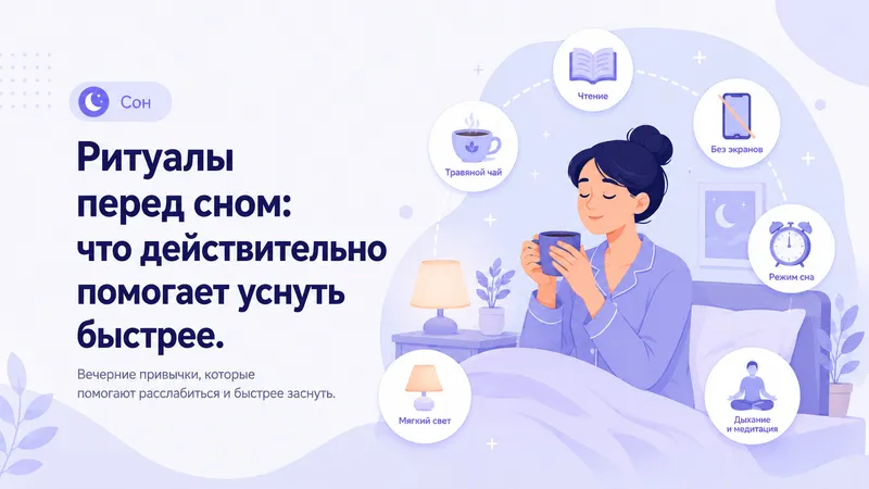 Ритуалы перед сном: что действительно помогает уснуть быстрее.