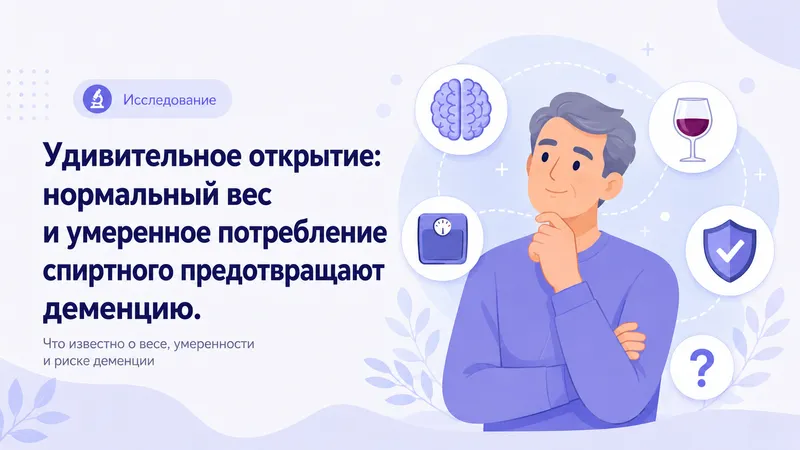 Удивительное открытие: нормальный вес и умеренное потребление спиртного предотвращают деменцию.
