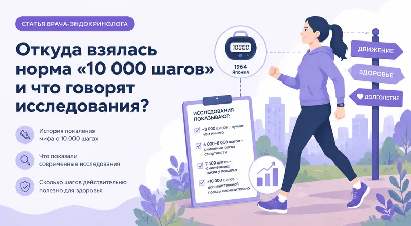 Откуда взялась норма «10 000 шагов» и что говорят исследования?
